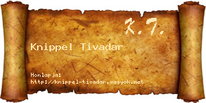 Knippel Tivadar névjegykártya
