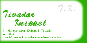tivadar knippel business card